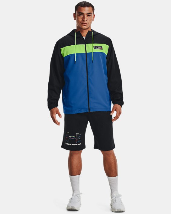 เสื้อแจ็คเก็ต UA Sportstyle Chroma Windbreaker สำหรับผู้ชาย, Black, pdpMainDesktop image number 2